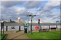 TQ4179 : Thames path near the Thames Barrier by Ian S