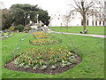 TQ1979 : Tulips in restored flower beds, Gunnersbury Park by David Hawgood