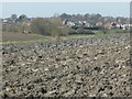 SE3323 : Recently ploughed field off Rook's Nest Road by Christine Johnstone