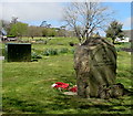 SS5889 : Welsh inscription on Murton War Memorial by Jaggery