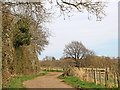 SO9095 : Farm road near Colton Hills in Staffordshire by Roger  D Kidd