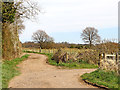 SO9095 : Farm roads near Colton Hills in Staffordshire by Roger  D Kidd