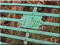 NY4016 : Plaque on bench beside the path to Boredale Hause by Graham Robson