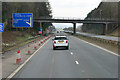 NS9379 : Bridge over the M9 near Junction 5 (Polmont) by David Dixon