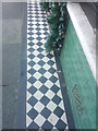 SH7777 : Tiled pavement at the front of a shop on Bangor Road, Conwy by Meirion