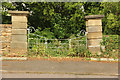 SK9481 : Brattleby Park gates by Richard Croft