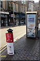 ST3188 : Greggs advert on a Skinner Street phonebox, Newport by Jaggery