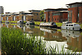 SK9671 : Foss Dyke & University halls by Richard Croft