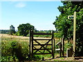  : Gate to a footpath on Hunger Hatch Lane, Little Chart by pam fray