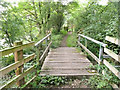 SE2200 : Footbridge on the disused Langsett Reservoir railway track by Humphrey Bolton