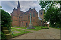 SD8103 : Prestwich Parish Church and War Memorial by David Dixon