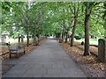 SP2054 : The church path viewed from Holy Trinity Church by Philip Halling