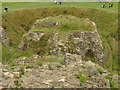 SE3318 : Sandal Castle: barbican by Stephen Craven