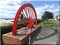 SE3819 : Miners' wheel, High Street, New Sharlston by Stephen Craven