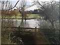 SP2965 : Standing water in the floodmeadow, Myton, Warwick by Robin Stott