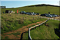 SY4988 : Car park, Hive Beach by Derek Harper