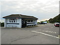 SZ5577 : Shelter at La Falaise Car Park, Ventnor by Malc McDonald