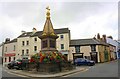 NY2548 : Market Place cross at junction of High Street, West Street and King Street by Roger Templeman