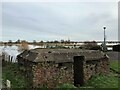 TL2799 : Brick pillbox near Dog in a Doublet sluice - The Nene Washes by Richard Humphrey