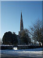 TF1505 : St. Benedict's Church, Glinton, in the snow by Paul Bryan