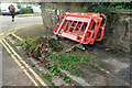 SX9065 : Barriers around tree stump, Parkhurst Road by Derek Harper