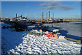 NJ4366 : Buckie Harbour in Winter by Anne Burgess