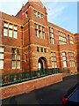 SJ9594 : Side entrance to Hyde Library by Gerald England