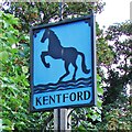 TL7066 : Kentford village sign by Adrian S Pye