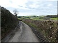 SX8487 : Minor road to Lowley by Roger Cornfoot