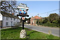 TF7343 : Thornham village sign by Adrian S Pye