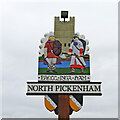 TF8606 : North Pickenham village sign by Adrian S Pye