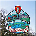 TM4460 : Aldringham village sign by Adrian S Pye