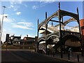 SP3379 : Footbridge crossing Coventry Ring Road and connecting Bishop Street and St. Nicholas Street by A J Paxton