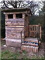 SK3781 : Compost toilet in Friends' Field, Moss Valley by A J Paxton