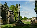 SJ7773 : St Lawrence, Over Peover - Mainwaring cross by Stephen Craven