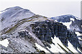 NN2472 : Rock buttresses along ridge of Stob Coire an Laoigh by Trevor Littlewood