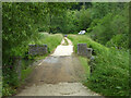 SO8201 : Woodchester Park - earth dam for Middle Pond by Chris Allen