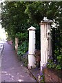 SX9292 : Gateposts on Magdalen Road, Exeter by A J Paxton