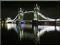 TQ3380 : Tower Bridge at night by Malc McDonald