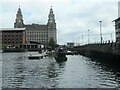 SJ3390 : Lock landing, above Princes Dock Lock [no 5] by Christine Johnstone