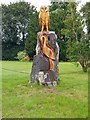 SO9559 : Bird Carvings, The Well House, Earl's Common, Worcestershire by Jeff Gogarty