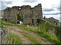 SE0430 : Ruined barn at Moorlands Farm, Cold Edge by Humphrey Bolton