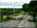 SE3429 : Road block on Bullough Lane, Rothwell by Humphrey Bolton