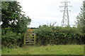 ST3383 : Gated footbridge on Wales Coast Path by M J Roscoe