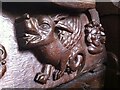 SP3189 : Carved misericord, St. Mary the Virgin Church, Astley by A J Paxton