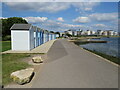 SY9990 : Beach huts at Hamworthy, near Poole by Malc McDonald