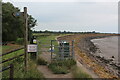 ST3782 : Kissing gate on sea wall by M J Roscoe