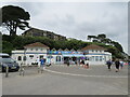 SZ0689 : Toilets and shop at Branksome Chine Beach, near Poole by Malc McDonald