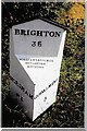 TQ0137 : Old Milestone, was at Park Hatch, B2130, Dunsfold Road by Milestone Society