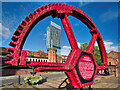 SJ8397 : Beetham Tower and The Grocers Waterwheel by David Dixon